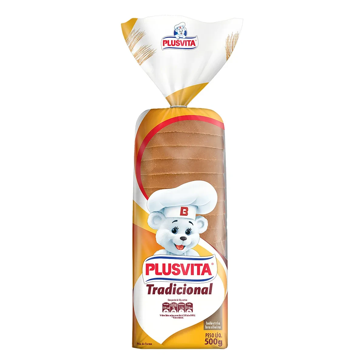 Pão Forma Tradicional Plusvita Pacote 480g