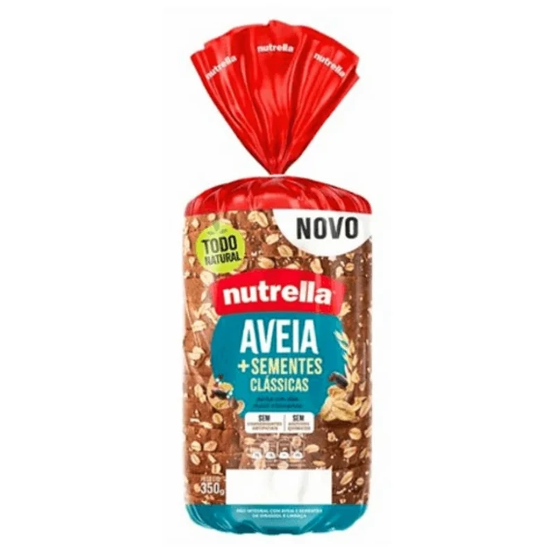 Pão Forma Aveia + Sementes Classicas Nutrella Pacote 350g