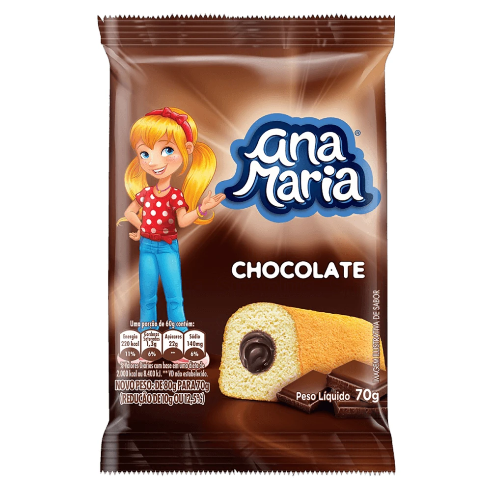 Mini Bolo Chocolate Ana Maria Pacote 70g
