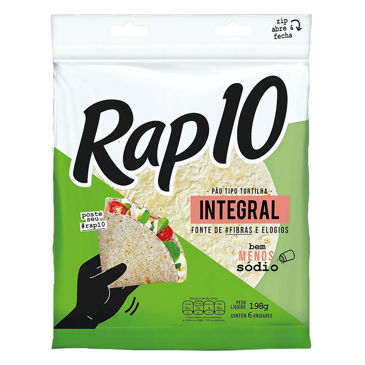Pão Rap 10 Integral Pullman Pacote 330g