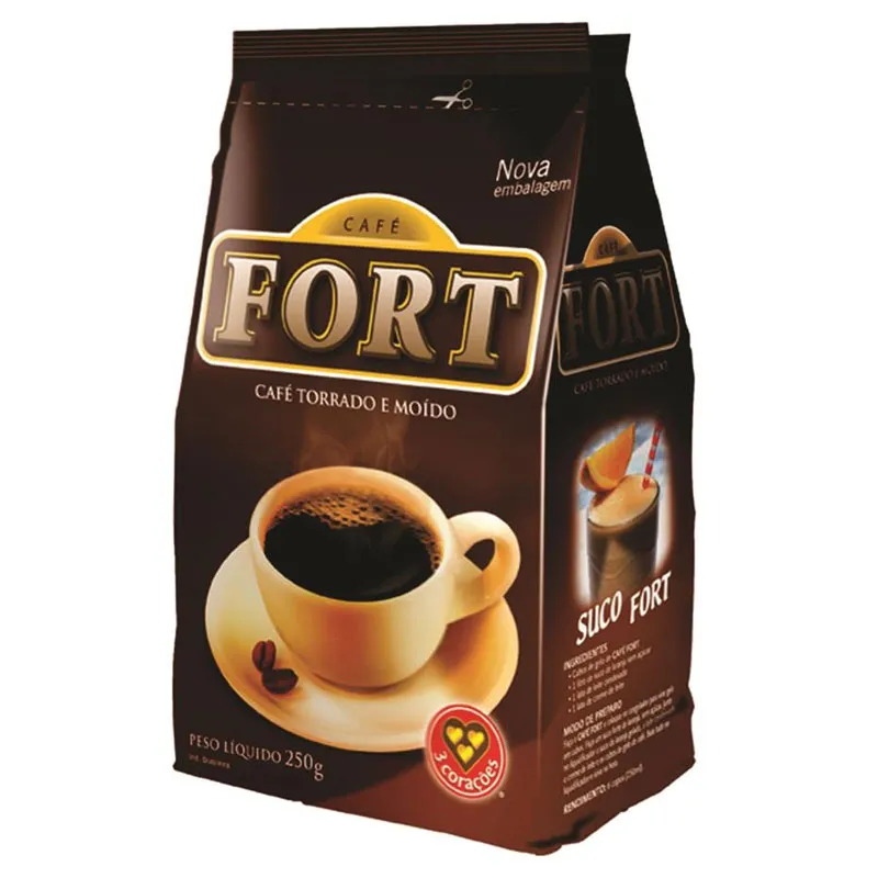 Café Torrado Moido Almofada Extra Forte Fort Pacote 250g