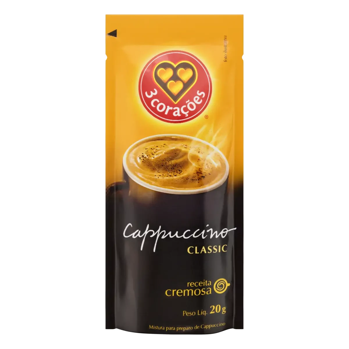 Cappuccino Classico Tres Coracoes Sachet 20g