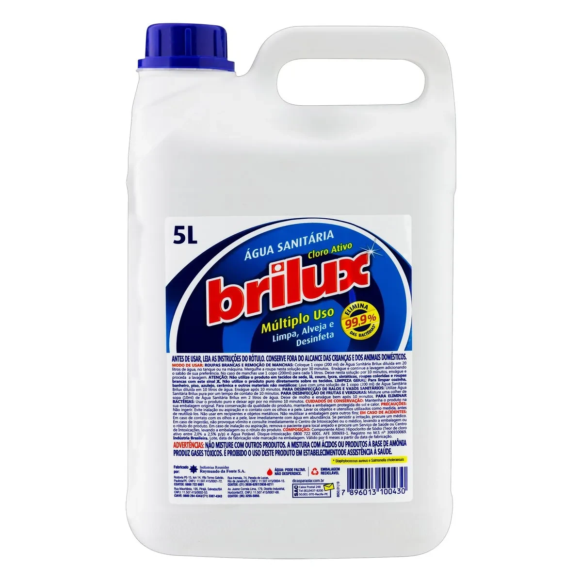 Água Sanitária Brilux Frasco