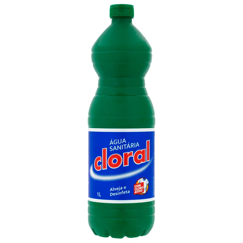 Água Sanitária Cloral Frasco 1L