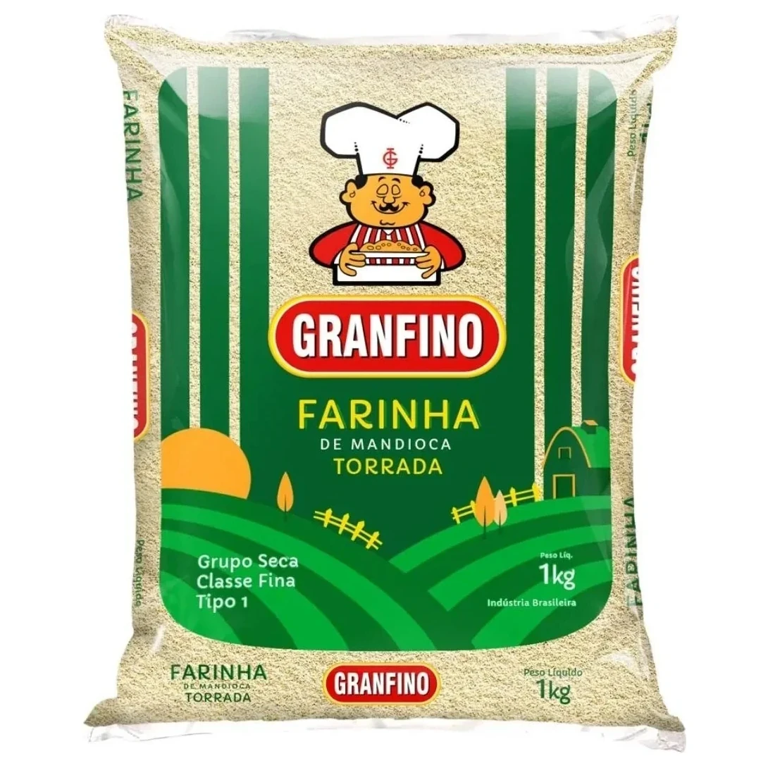 Farinha Mandioca Tipo 1 Torrada Granfino Pacote 1kg