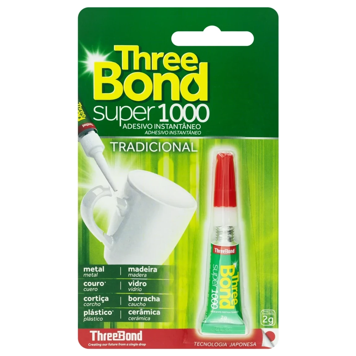 Cola Instantanea Multiuso Three Bond Frasco 2g