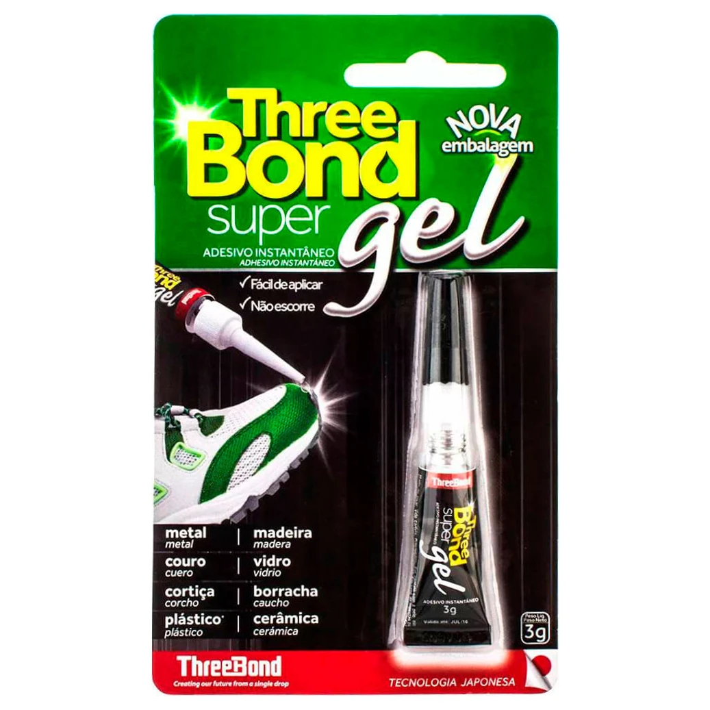 Cola Instantanea Multiuso Gel Three Bond Frasco 3g