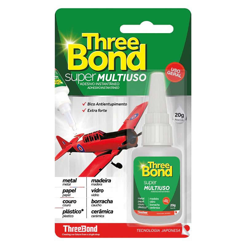 Cola Instantanea Multiuso Three Bond Frasco 20g