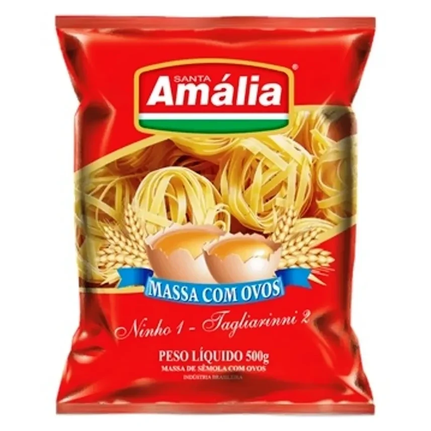 Massa Macarrão com Ovos Ninho Tagliarini Santa Amalia Pacote 500g
