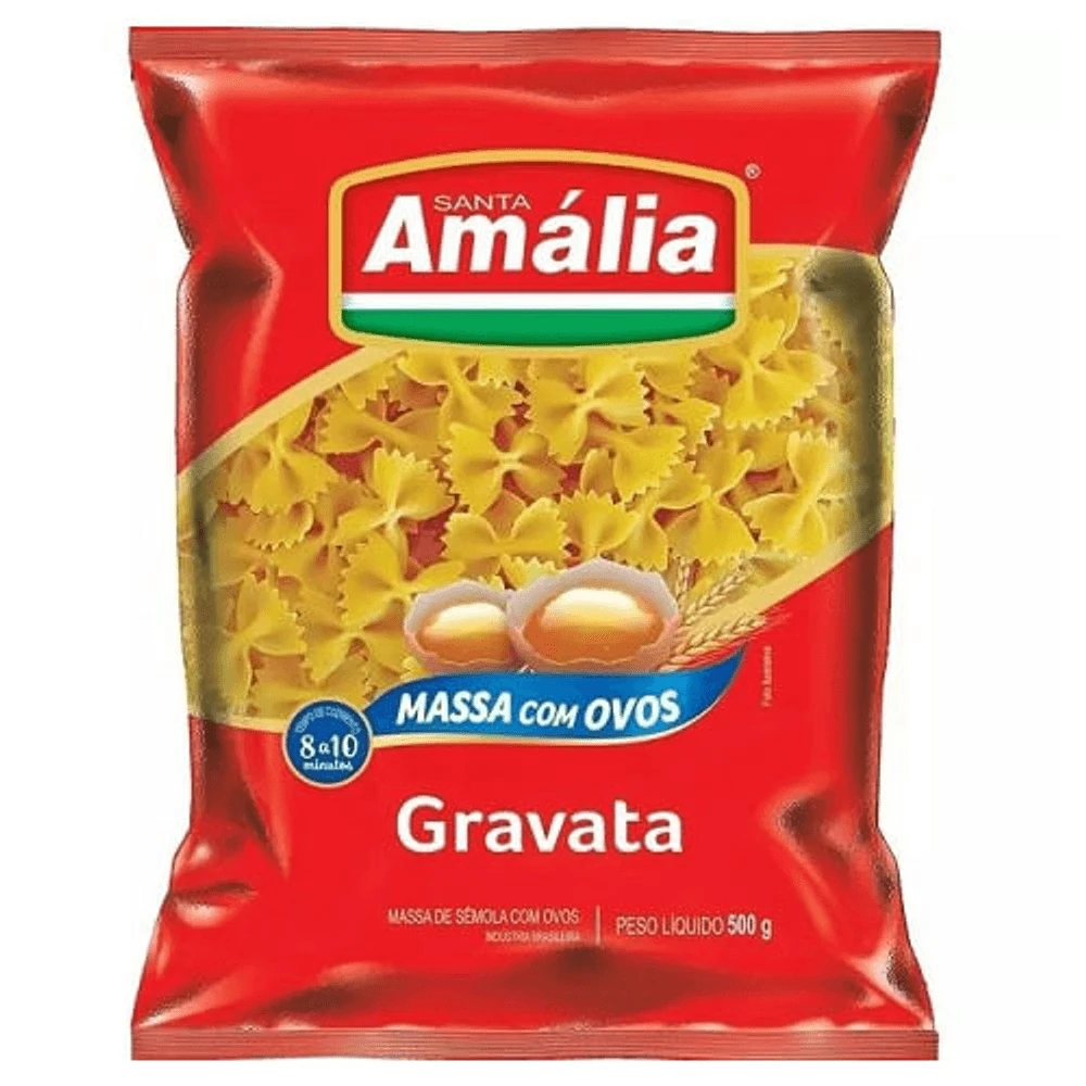 Macarrão Ovos Gravata Santa Amalia Pacote 500g