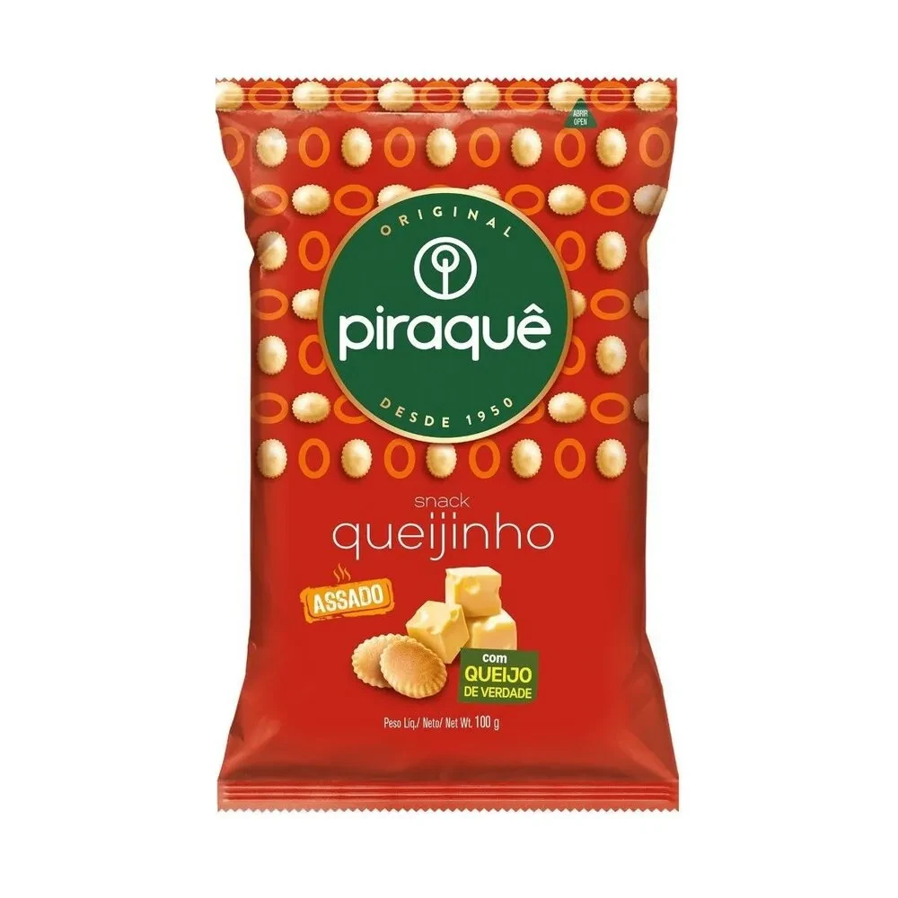 Biscoito Salgadinho Queijinho Piraque Pacote 100g