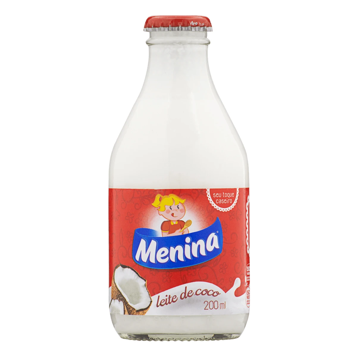 Leite de Coco Tradicional Menina Vidro 200ml