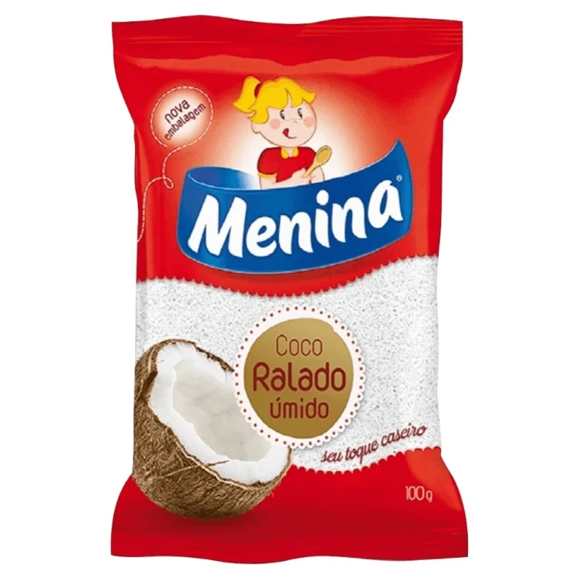 Coco Ralado Umido Adocado Menina Envelope 100g