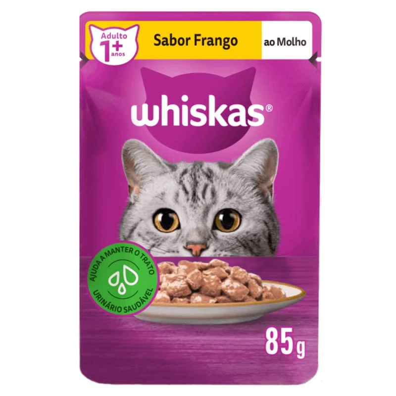 Alimento Umido Gato Adulto Frango Whiskas Sache 85g