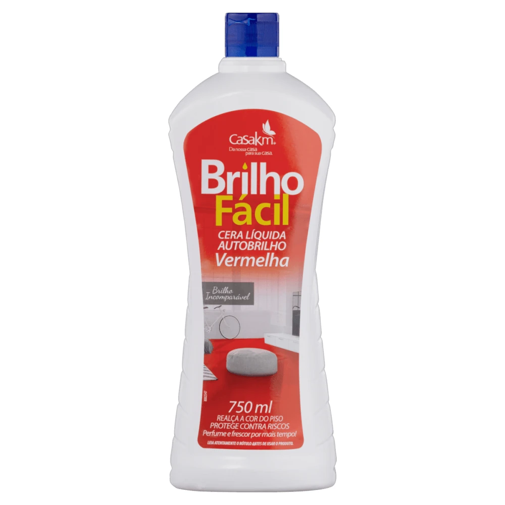 Cera Líquida Vermelha Brilho Facil Squeeze 750ml