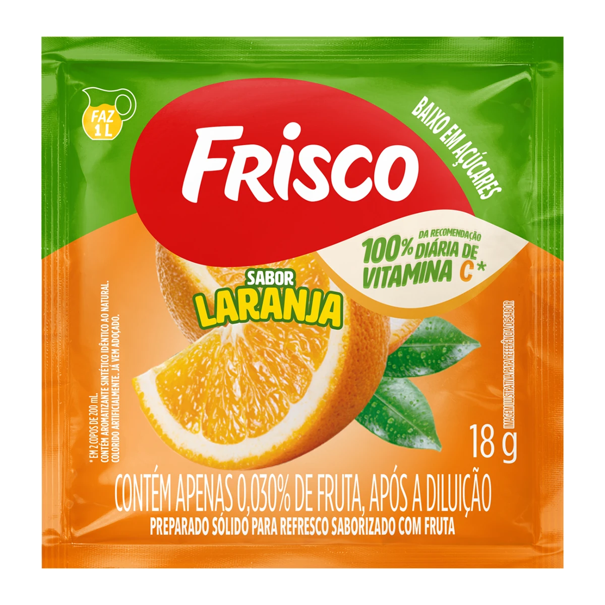 Refresco Laranja Frisco Envelope 18g