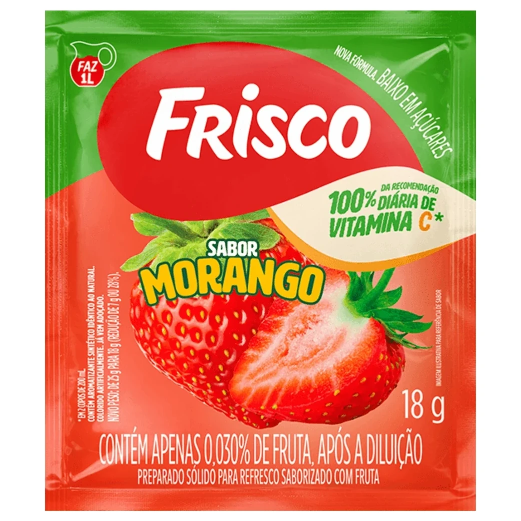 Refresco Morango Frisco Envelope 18g