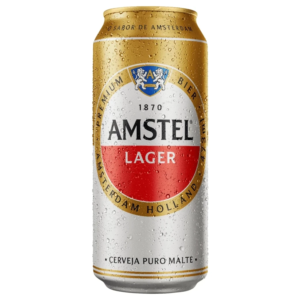 Cerveja Lager Amstel Lata 473ml