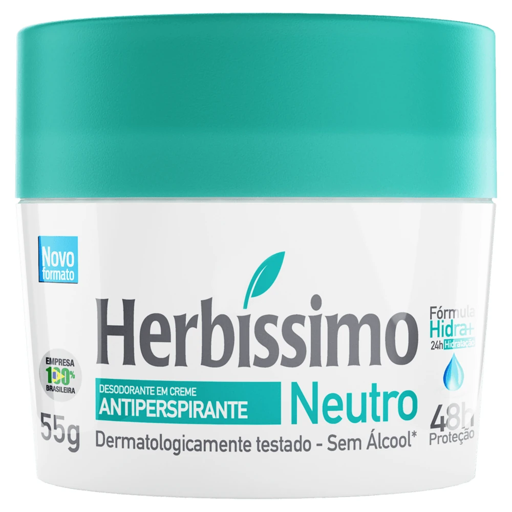 Desodorante Creme Neutro Herbissimo Pote 55g