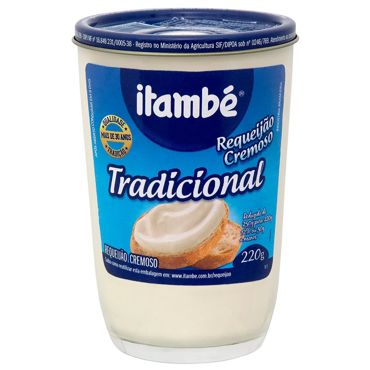 Requeijão Cremoso Tradicional Itambe Copo 200g