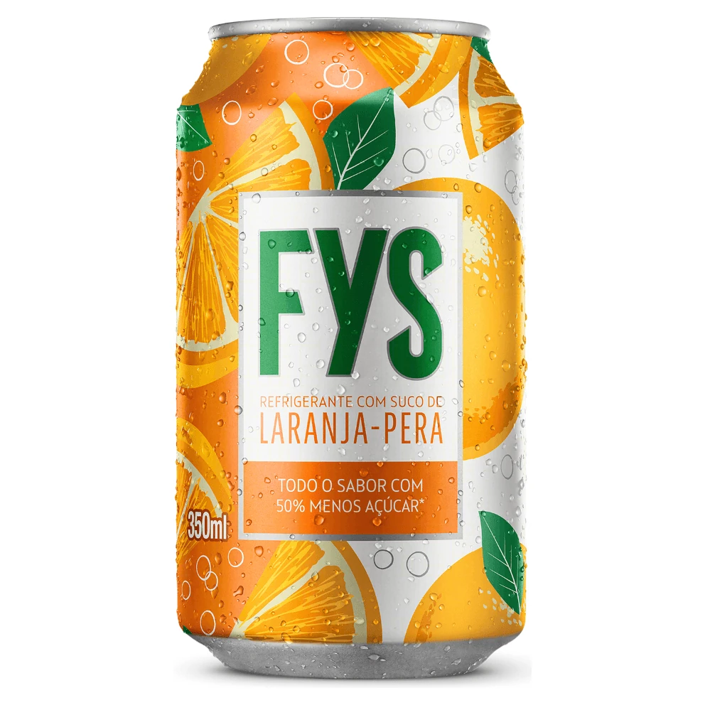 Refrigerante Laranja/pera Fys Lata 350ml