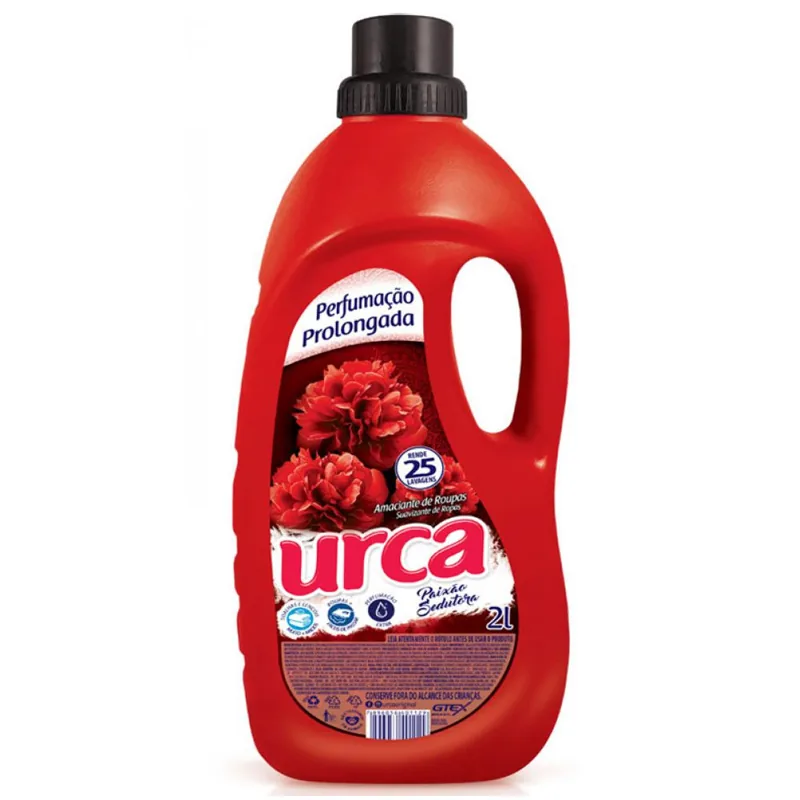 Amaciante Roupa Paixao Sedutora Vermelho Urca Frasco 2L