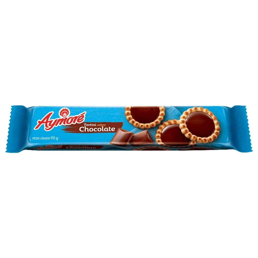 Biscoito Tortinha Chocolate Aymore Pacote 90g