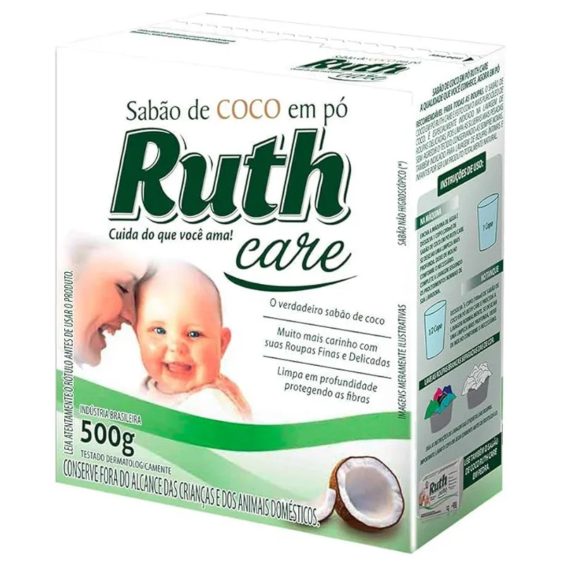 Lava Roupa Pó Care Coco Ruth Caixa 500g