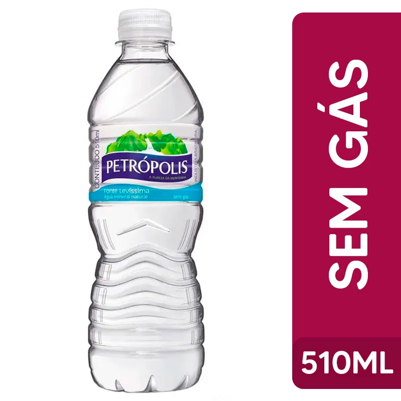 Água Mineral Natural Petropolis Garrafa 510ml