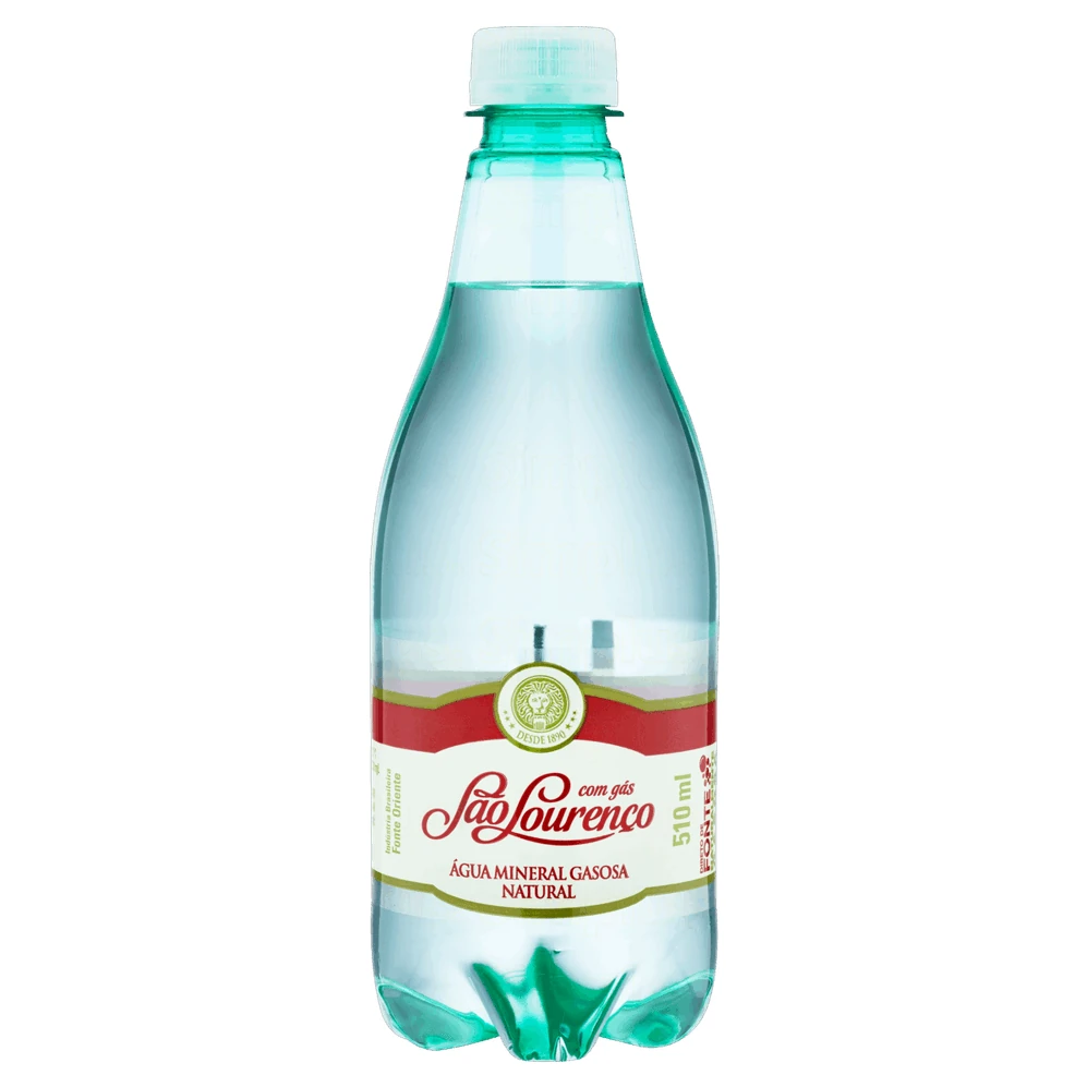 Água Mineral com Gas Sao Lourenco Garrafa 510ml