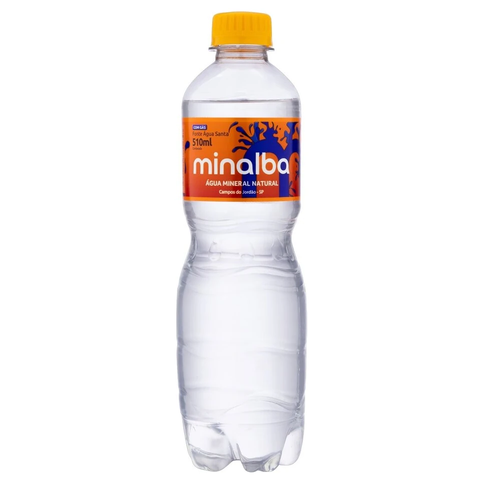 Água Mineral com Gas Minalba Garrafa 510ml
