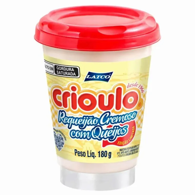 Requeijão Cremoso com Queijo Crioulo Copo 180g