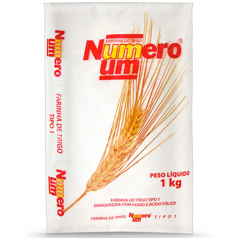 Farinha Trigo Tradicional Plástico Numero Um Pacote 1kg