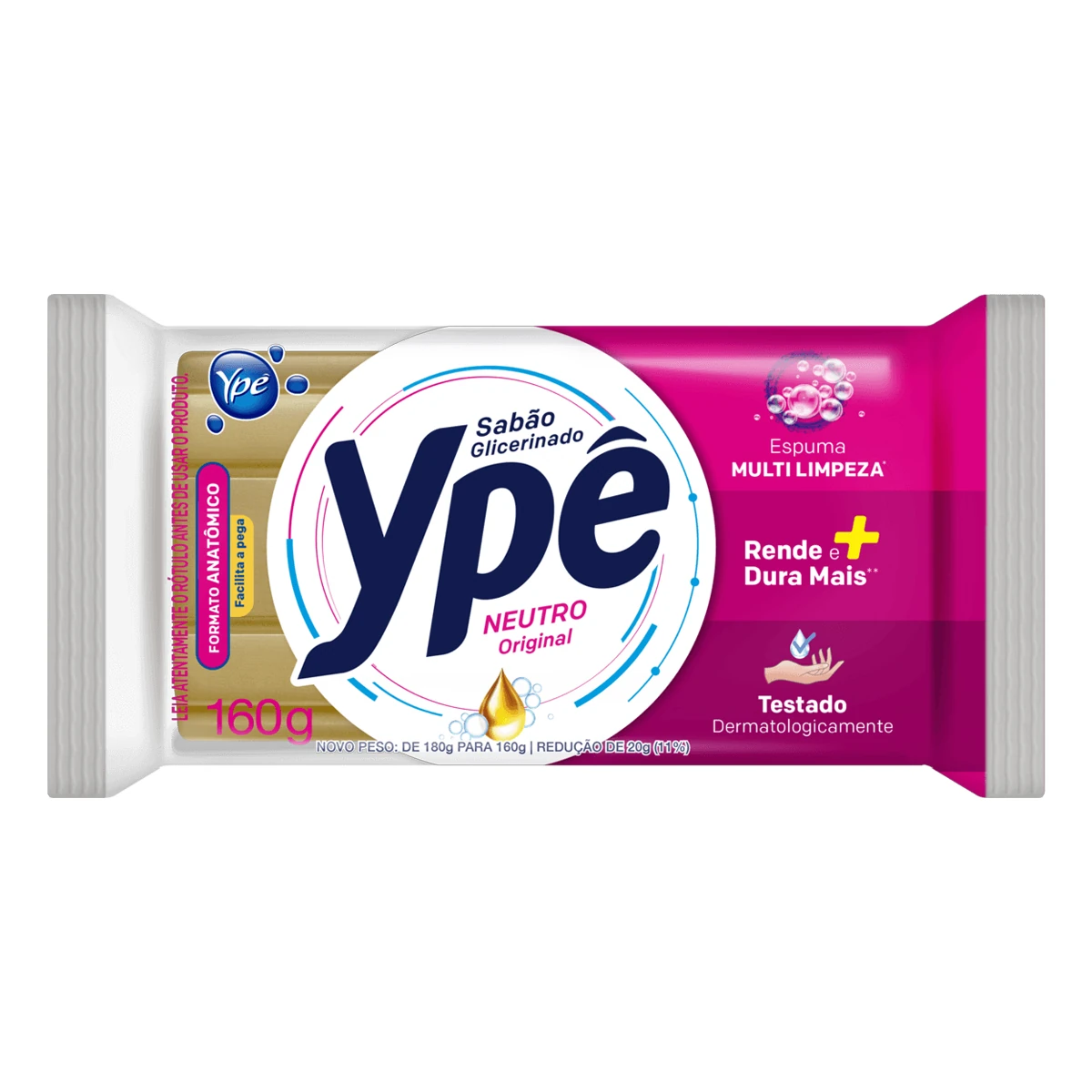 Sabão Barra Neutro Ypê Pacote 180g