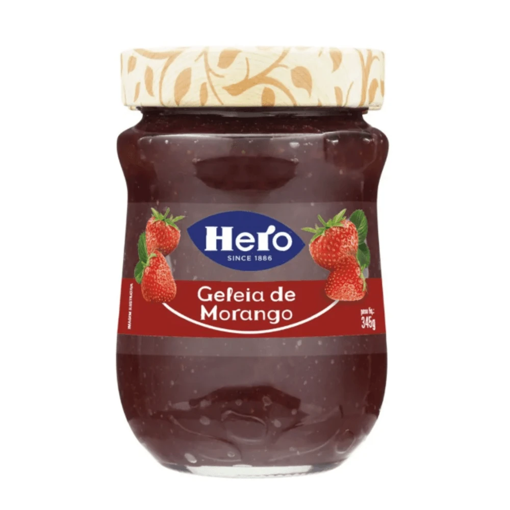 Geleia de Fruta Morango Hero Vidro 345g