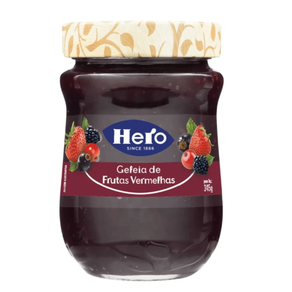 Geleia de Fruta Frutas Vermelhas Hero Vidro 345g