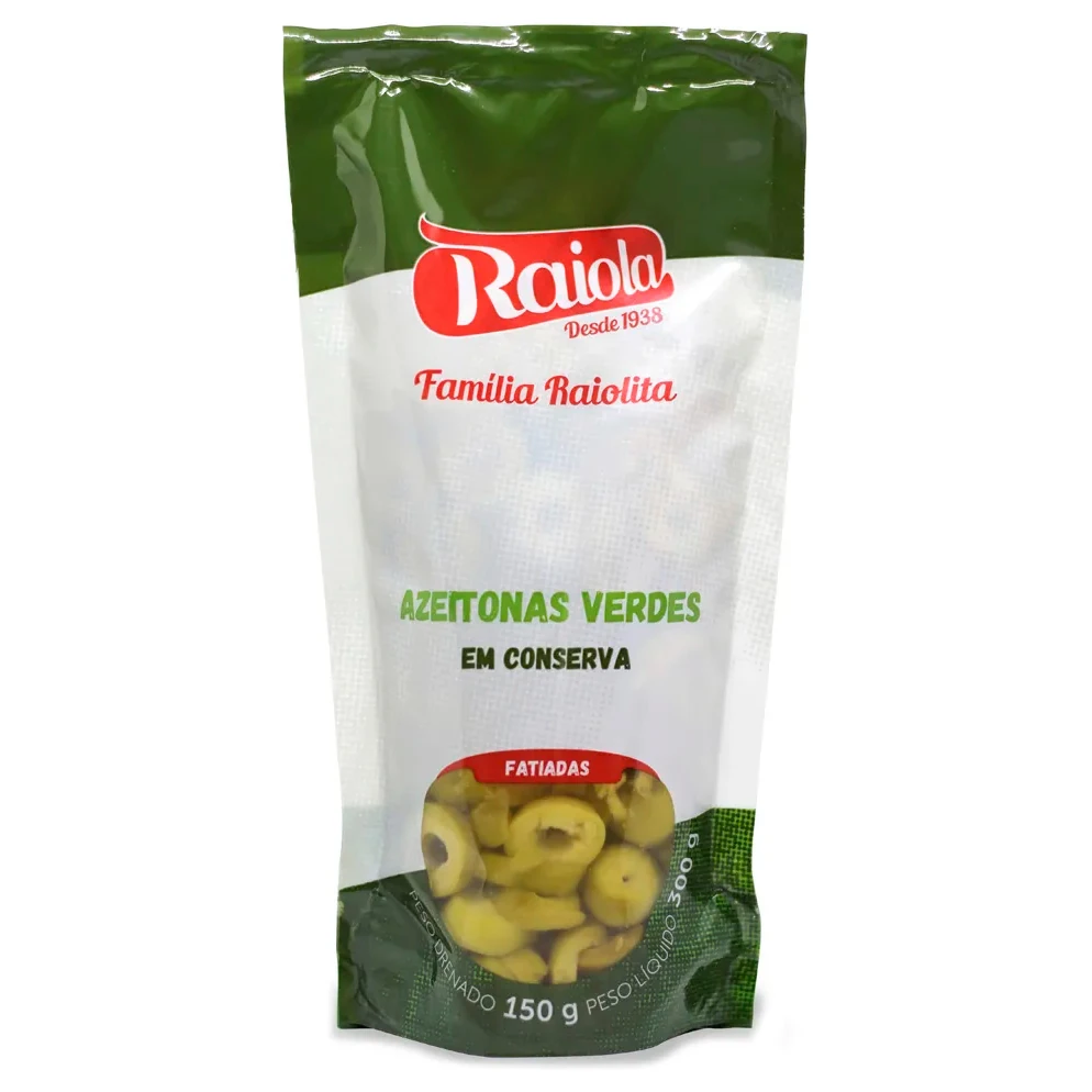 Azeitona Verde Fatiada Raiola Sachet 150g