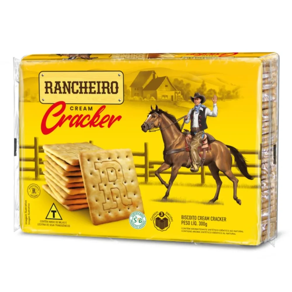 Biscoito Cream Cracker Tradicional Rancheiro Pacote 300g