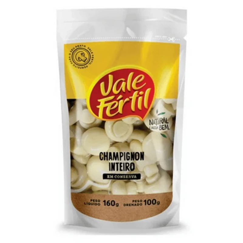 Cogumelo Conserva Inteiro Vale Fertil Pouch 100g