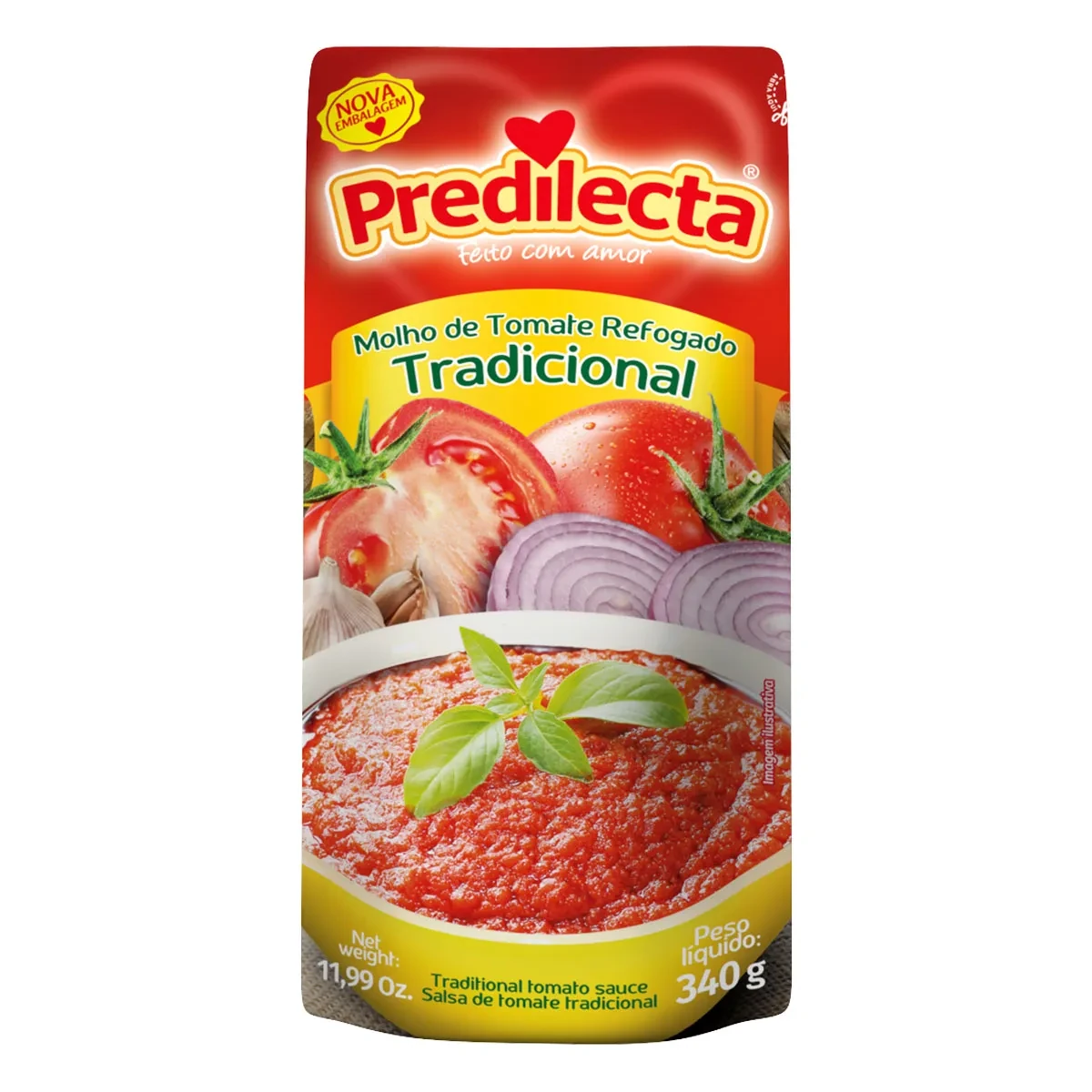 Molho Tomate Tradicional Predilecta Sache 300g