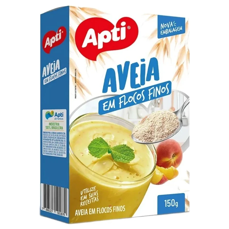 Aveia em Flocos Finos Apti Caixa 150g