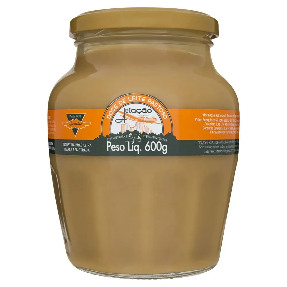 Doce de Leite Pastoso Aviacao Vidro 600g