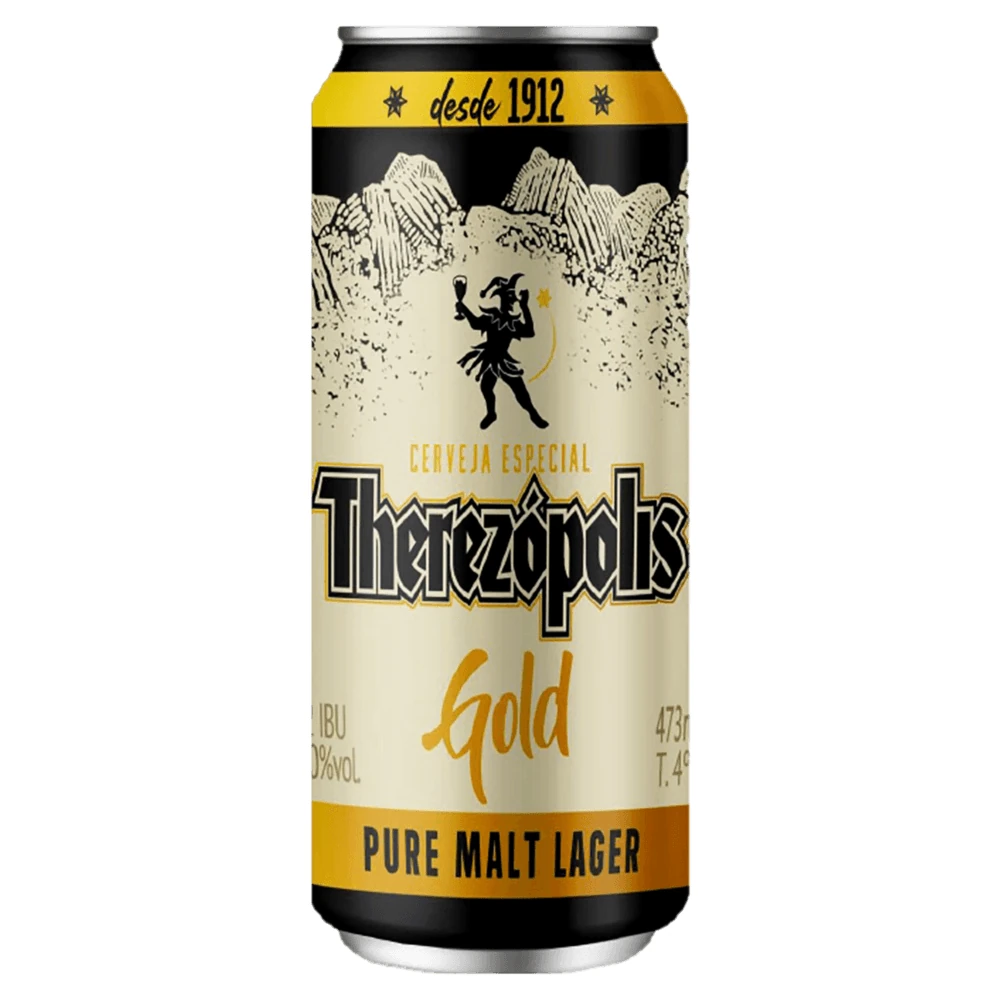 Cerveja Gold Lager Puro Malte Therezopolis Lata 473ml
