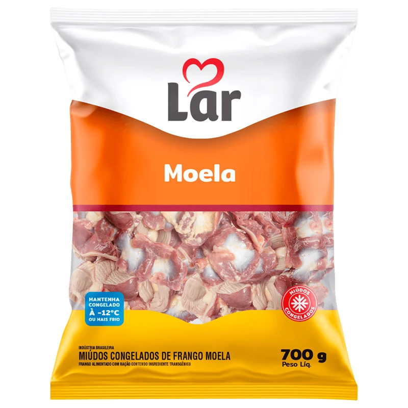 Moela Frango Congelado Lar Pacote 700g