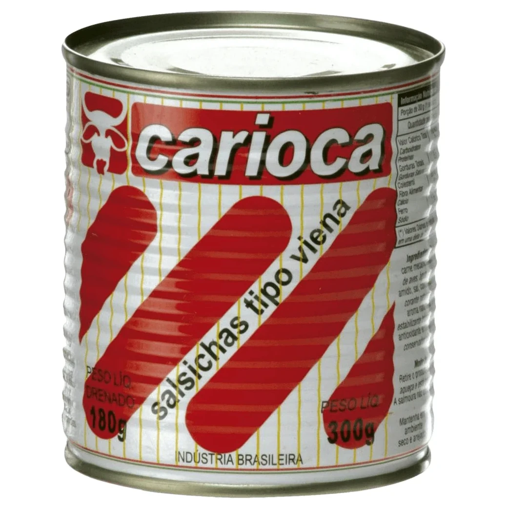 Salsicha Conserva Tipo Viena Carioca Lata 180g