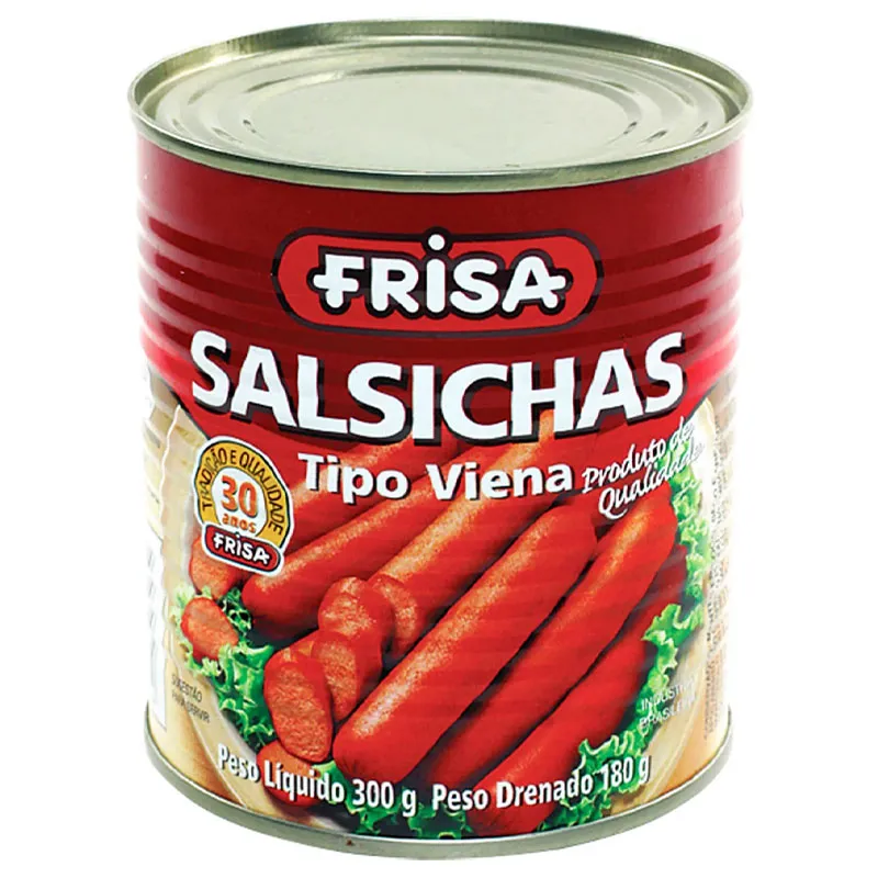 Salsicha Conserva Tipo Viena Frisa Lata 180g