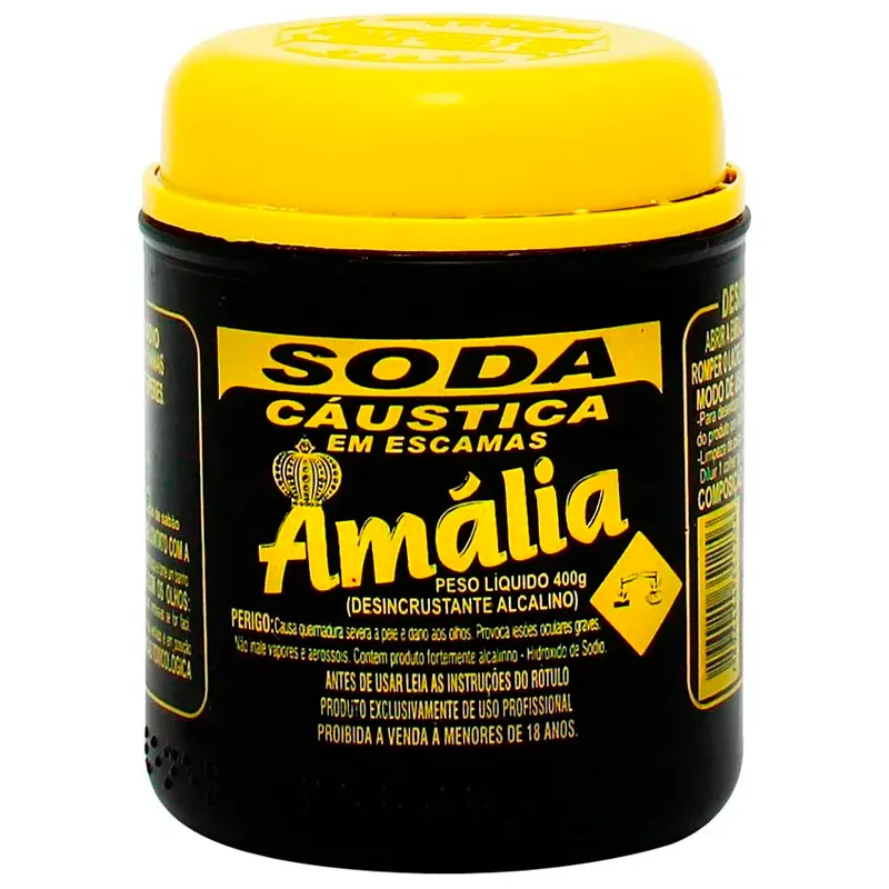Soda Caustica Escamas Amalia Pote 400g