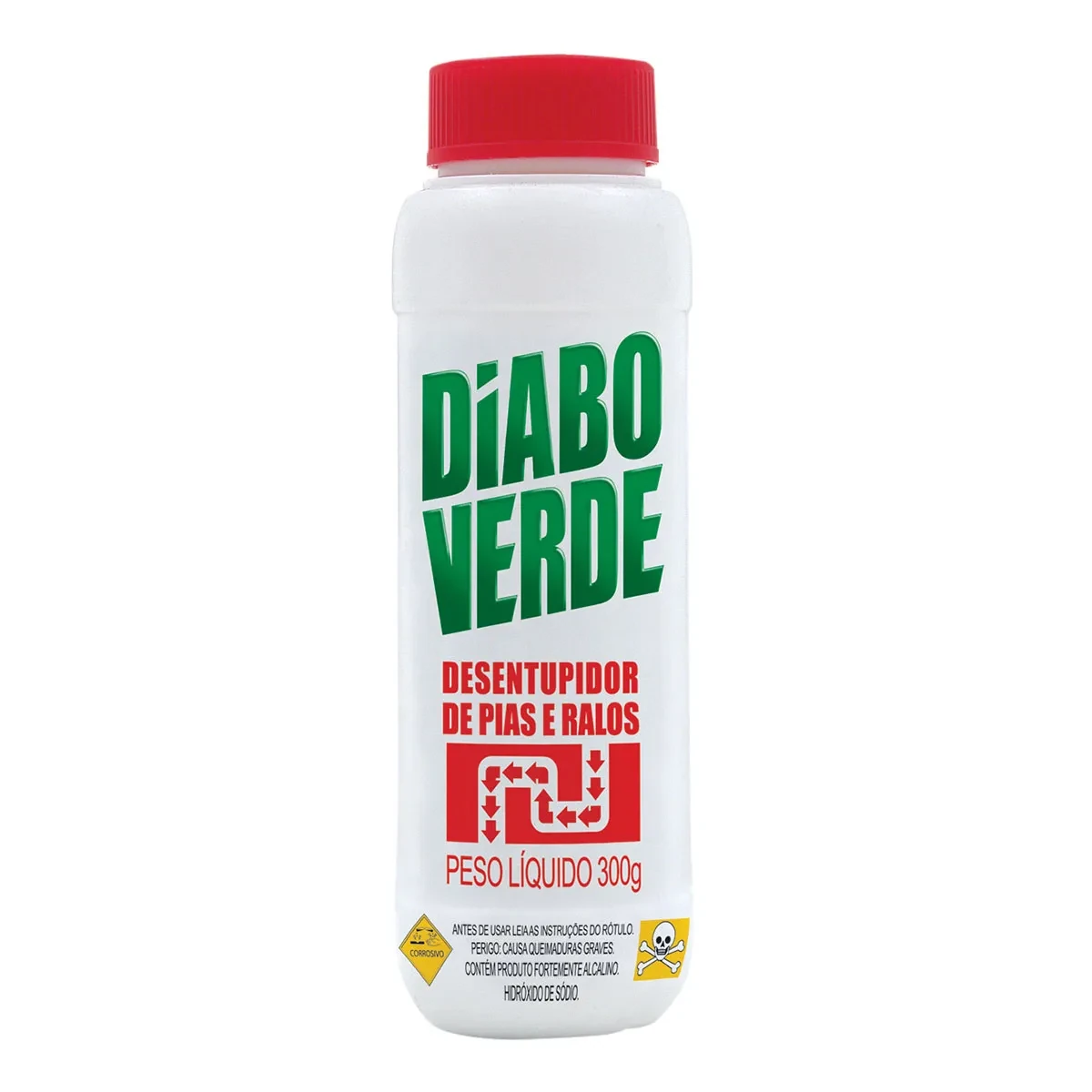 Desentupidor Quimico Granulado Pia Ralo Diabo Verde Pote 300g