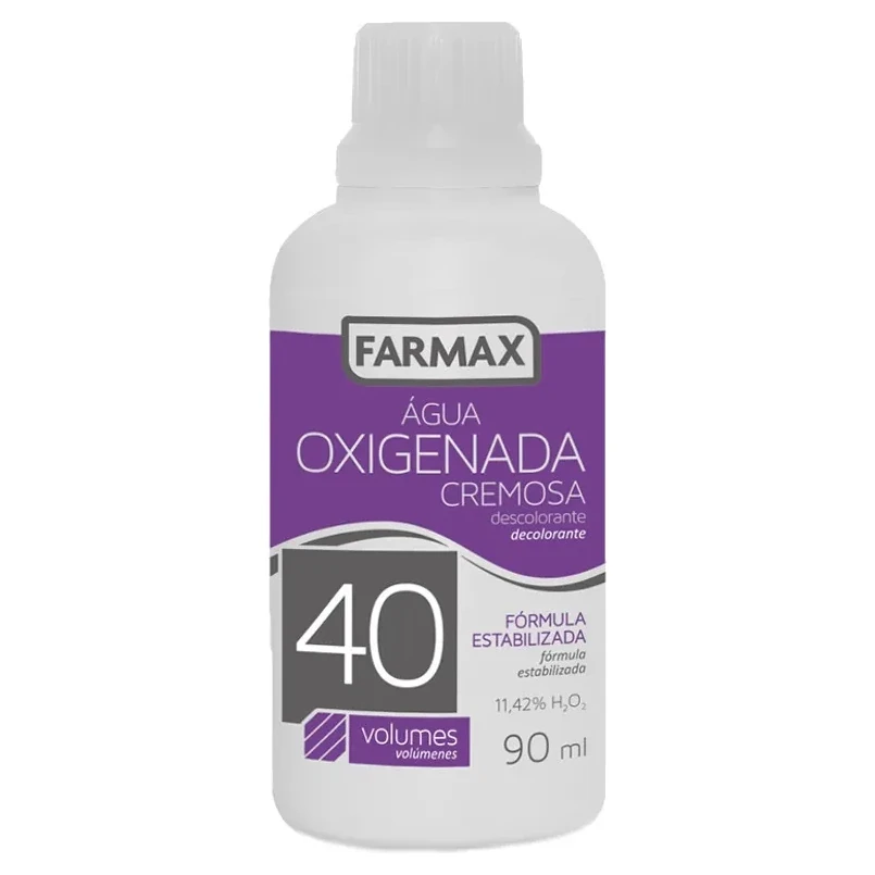 Água Oxigenada Cremosa 40 Volumes Farmax Frasco 90ml