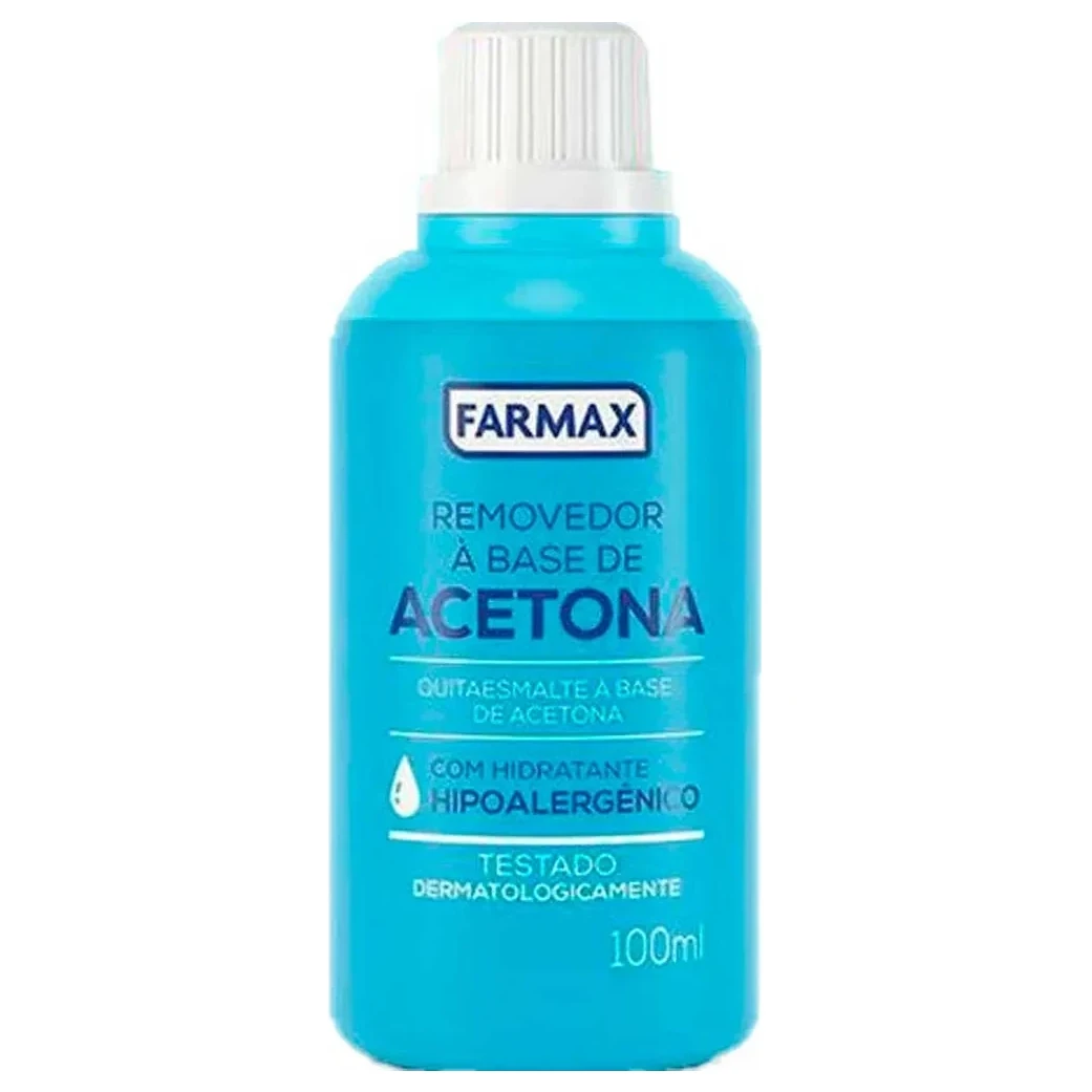 Solucao Base Acetona Farmax Frasco 100ml